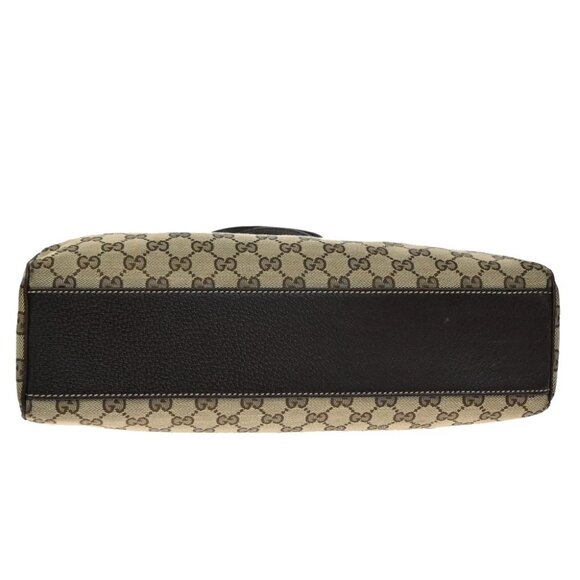 GUCCI Logo GG Pattern Shoulder Bag Canvas Leather Brown GHW Italy 76YH745 - Picture 6 of 14